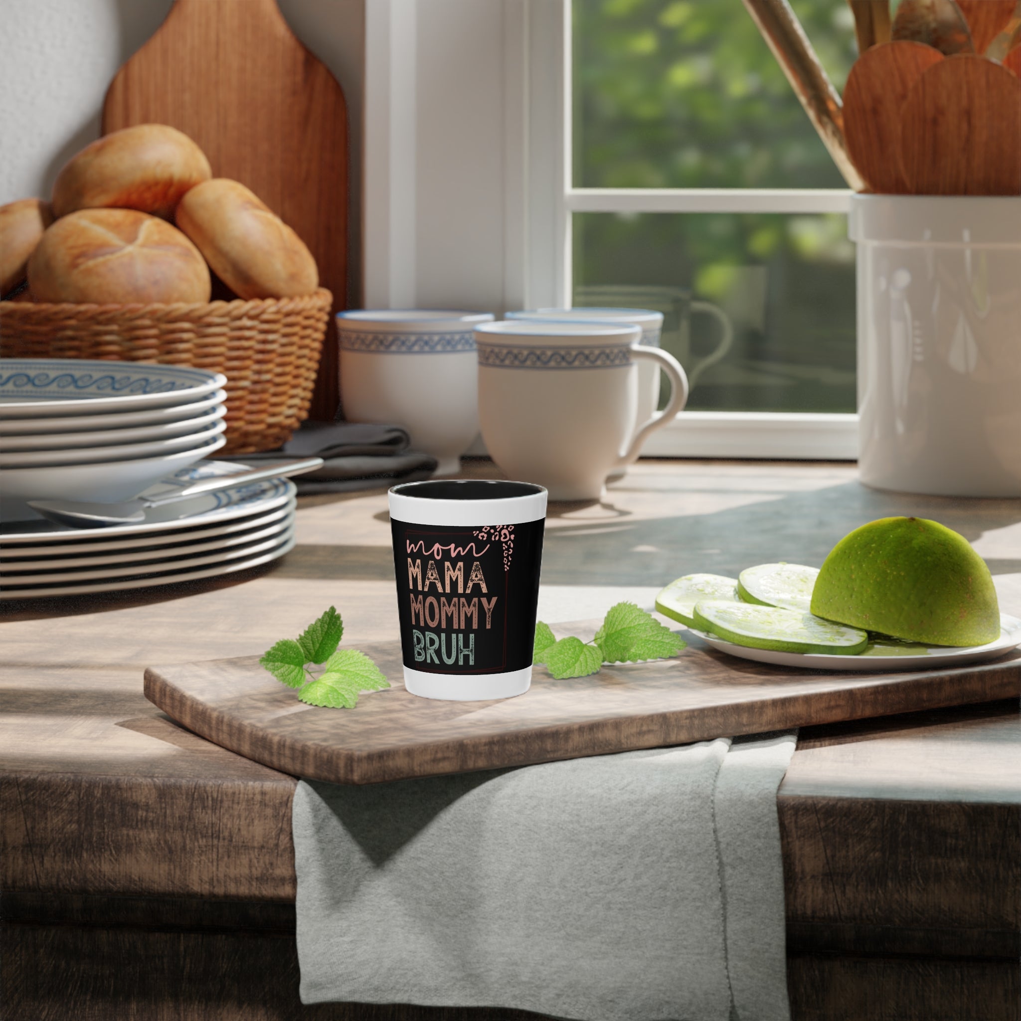 Cute Mom Shot Glass - Fun 'Mom, Mama, Mommy, Bruh' Design