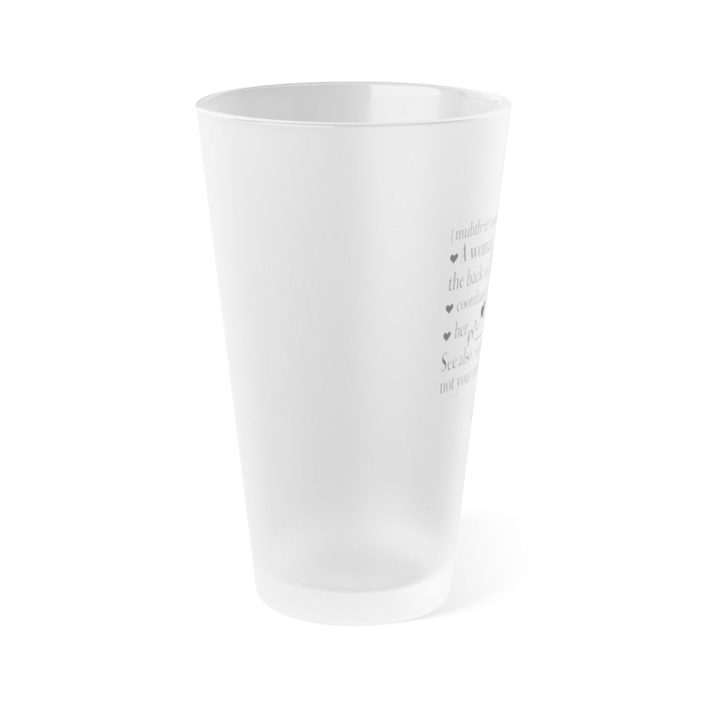 Frosted Pint Glass - Thoughtful Mother Definition Gift