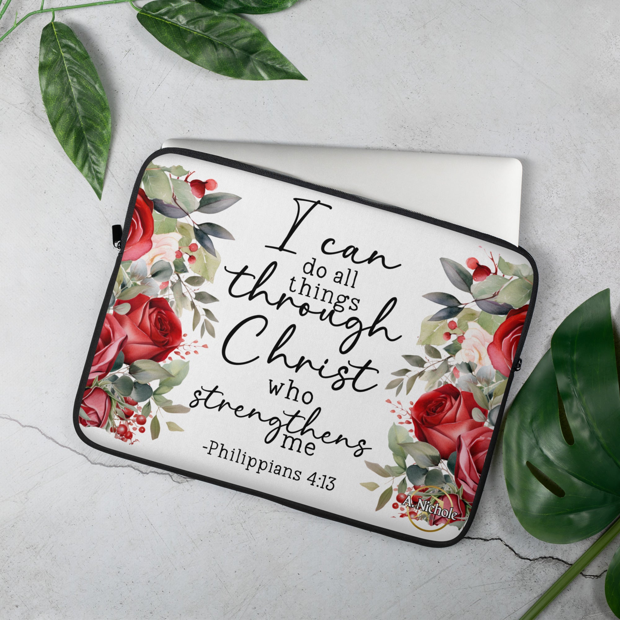 PHILIPPIANS 4:13 LAPTOP SLEEVE